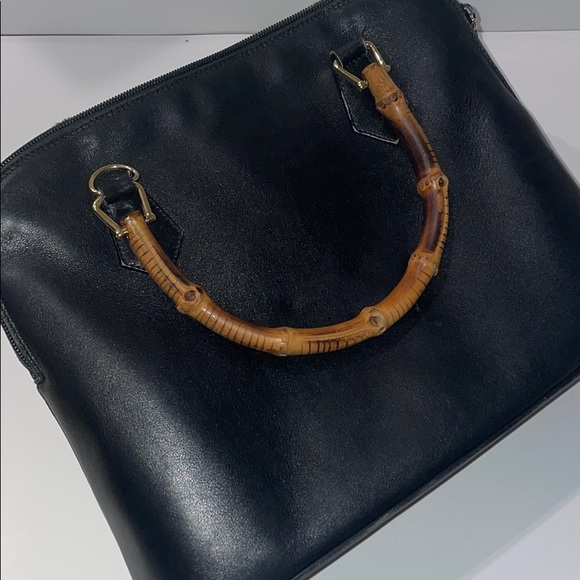Gucci Black Leather Handbag with Bamboo handles - Picture 2 of 11